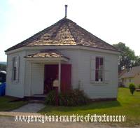 Pennsylvania historical octagon one room school house at Old Bedford Village